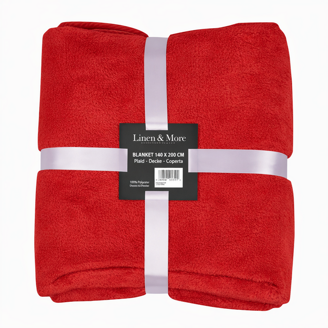 Linen & More Plaid Marmaris Oranje 140x200cm