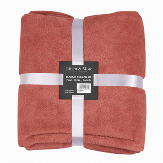 Linen & More Plaid Marmaris Roze 140x200cm