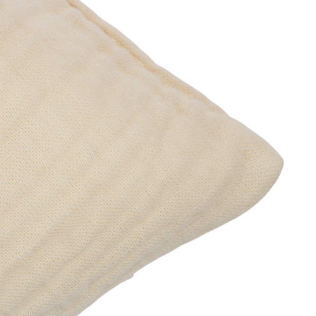 Linen & More Nova Kussen Mousseline crème 45x45cm