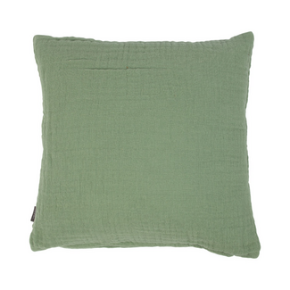 Linen & More Nova Kussen Mousseline olive 45x45cm