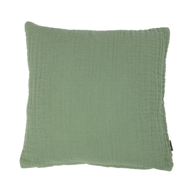 Linen & More Nova Kussen Mousseline olive 45x45cm