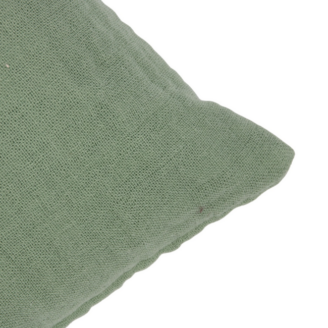 Linen & More Nova Kussen Mousseline olive 45x45cm