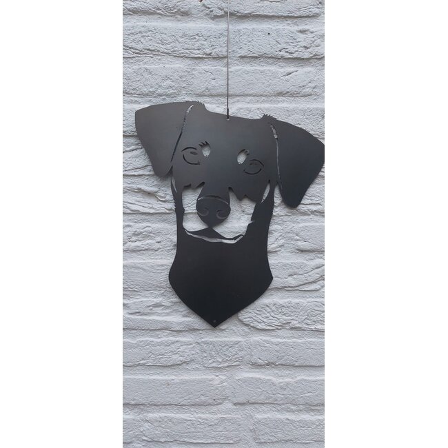 Siermetaal Wanddecoratie hond Duitse Pinscher metaal 38cm