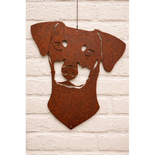 Siermetaal Wanddecoratie hond Duitse Pinscher metaal 38cm
