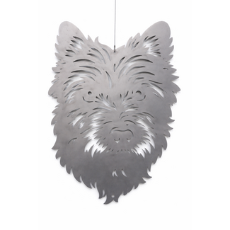 Siermetaal Wanddecoratie hond Cairn Terrier metaal 40cm