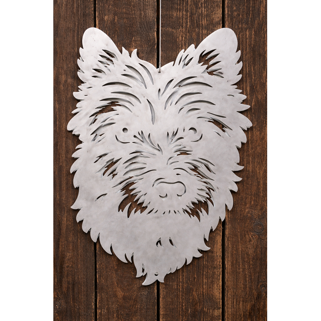 Siermetaal Wanddecoratie hond Cairn Terrier metaal 40cm