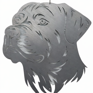 Siermetaal Wanddecoratie hond Rottweiler metaal 34cm