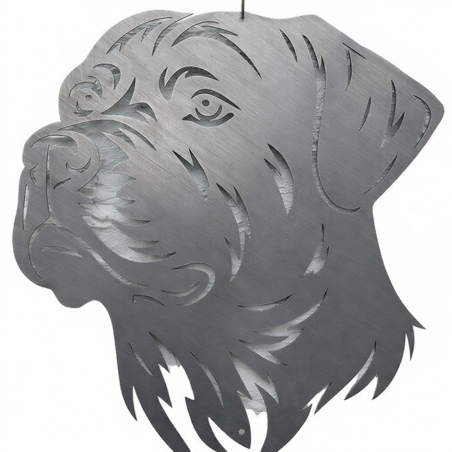 Siermetaal Wanddecoratie hond Rottweiler metaal 34cm