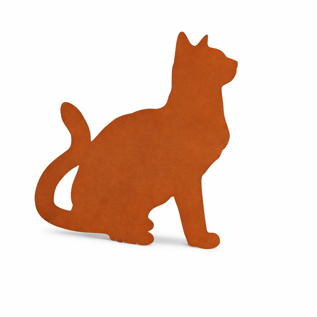 Siermetaal Tuindecoratie wanddecoratie  kat metaal 54cm