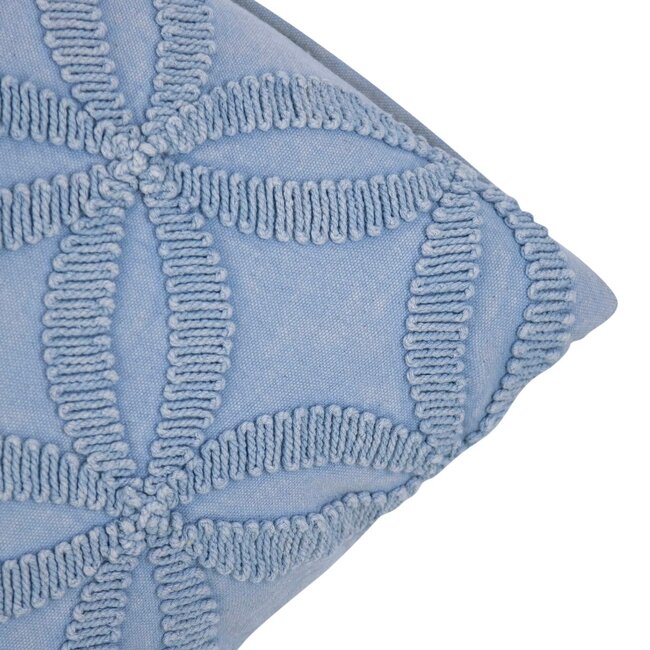 Linen & More Annika Kussen stonewash blauw 45x45cm