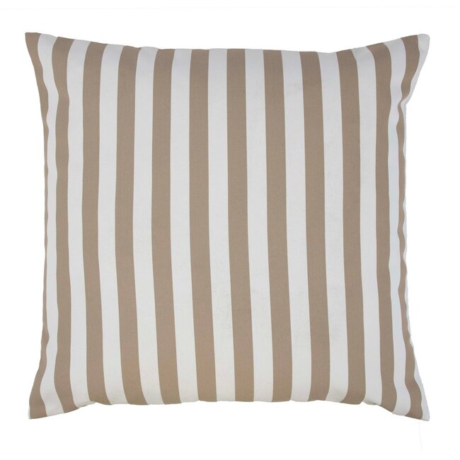 2Lif Lef kleine strepen buitenkussen zand 60x60cm