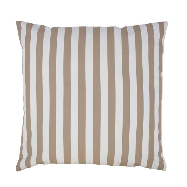 2Lif Lef kleine strepen buitenkussen zand 60x60cm