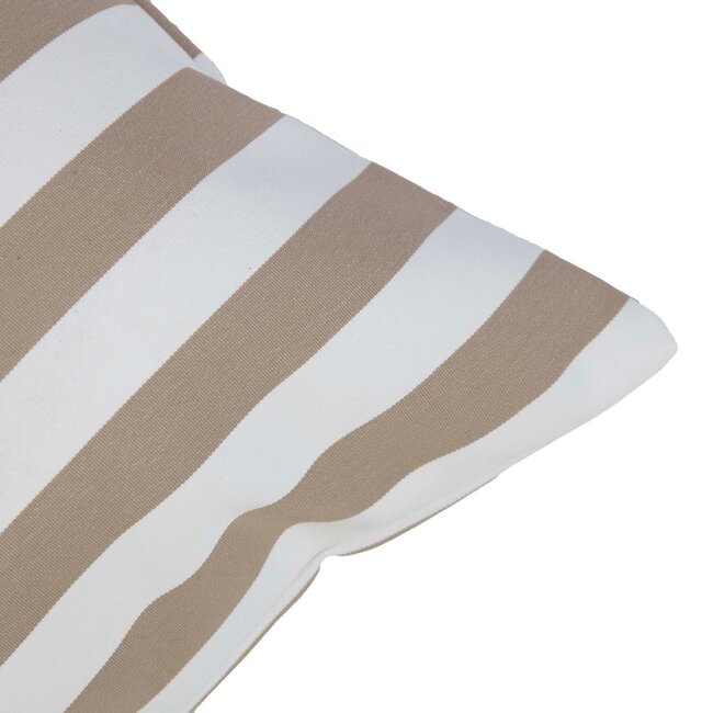 2Lif Lef kleine strepen buitenkussen zand 60x60cm