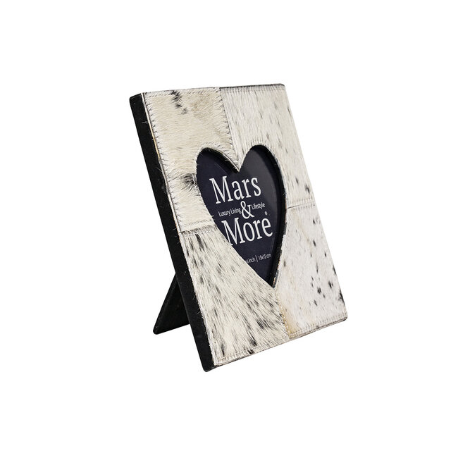 Mars & More *fotolijst koe hart zwart/wit 20x20cm*