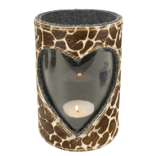 Mars & More windlicht koe hart giraf 20cm*