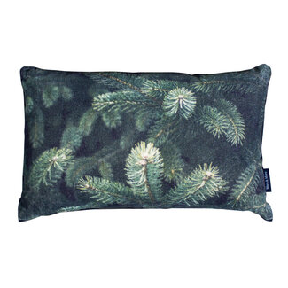 Mars & More half kussen fluweel winter dennentakken 30x50cm*