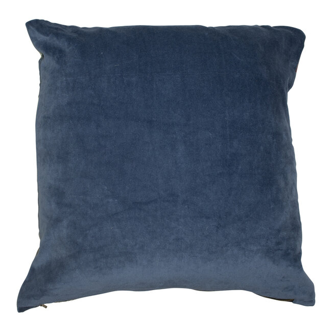 Mars & More kussen fluweel charming papegaaien groen blauw 45x45cm*