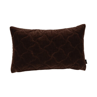 Linen & More fluwelen sierkussen bruin 30x50cm
