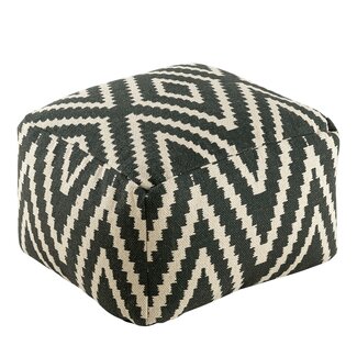 Dream Living Poef hocker zwart 55x37x55 cm vloerkussen