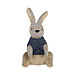 Mars & More Deurstopper Konijn ruit 31x15x23cm