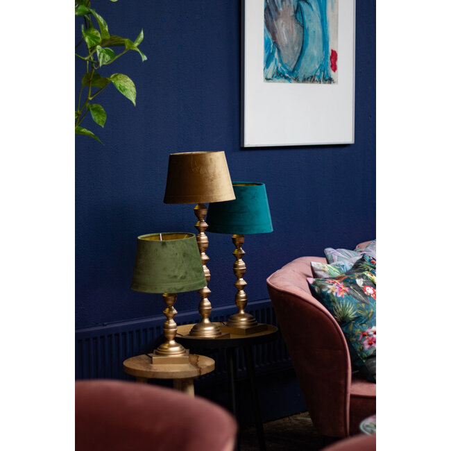 Mars & More lampvoet ornament champagne goud 12x12x40cm