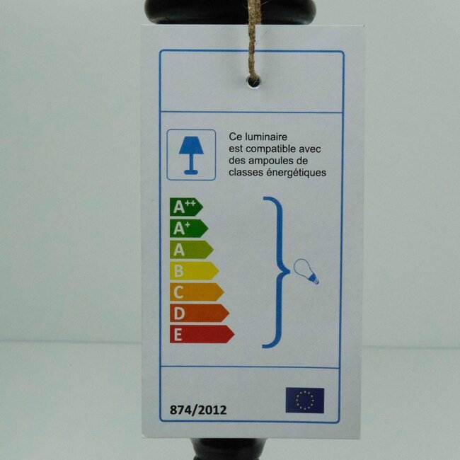 Mars & More lampvoet ornament zwart 12x12x40cm