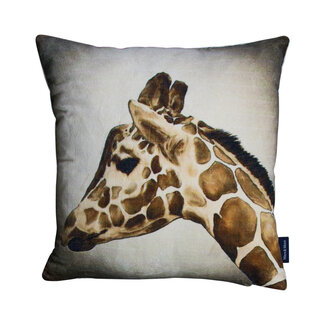Mars & More kussen fluweel jungle giraffe 45x45cm