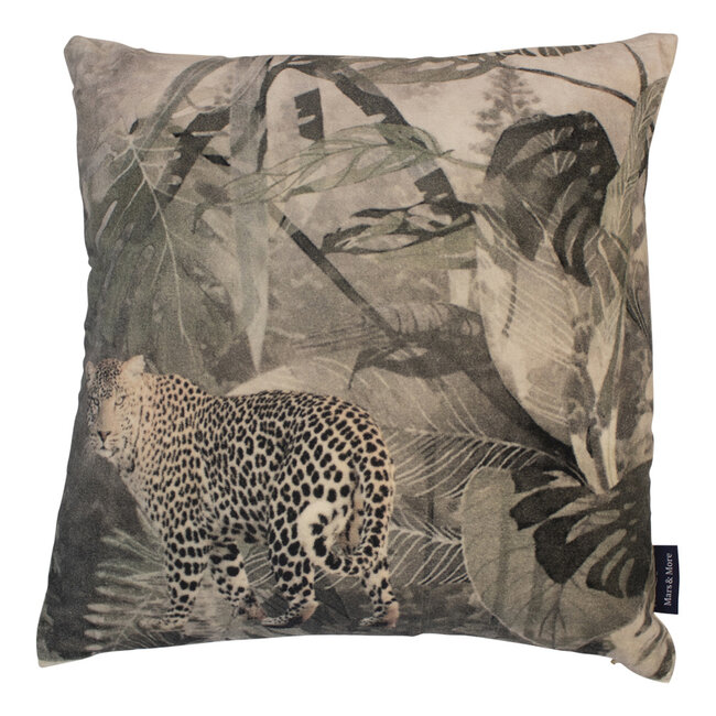 Mars & More kussen fluweel jungle panter 45x45cm*