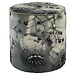 Mars & More poef fluweel natuur papaver 40x40x45cm*
