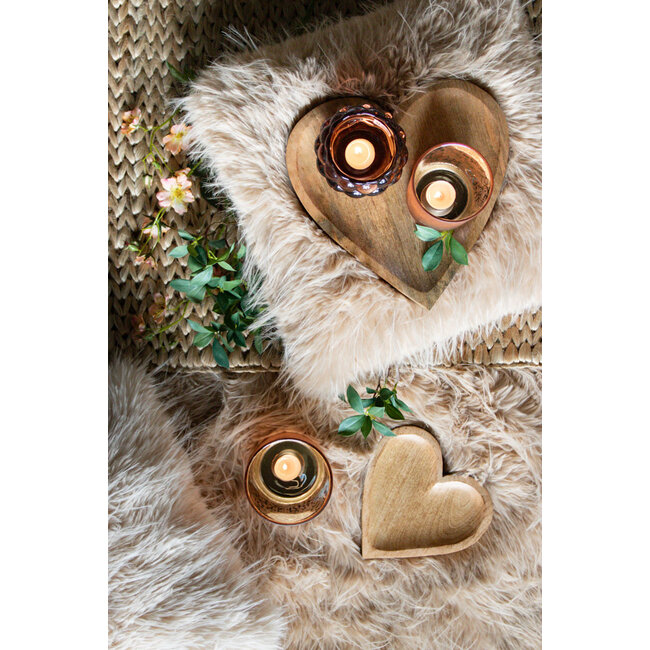 Mars & More kussen teddy langhaar all over gebroken wit 45x45cm