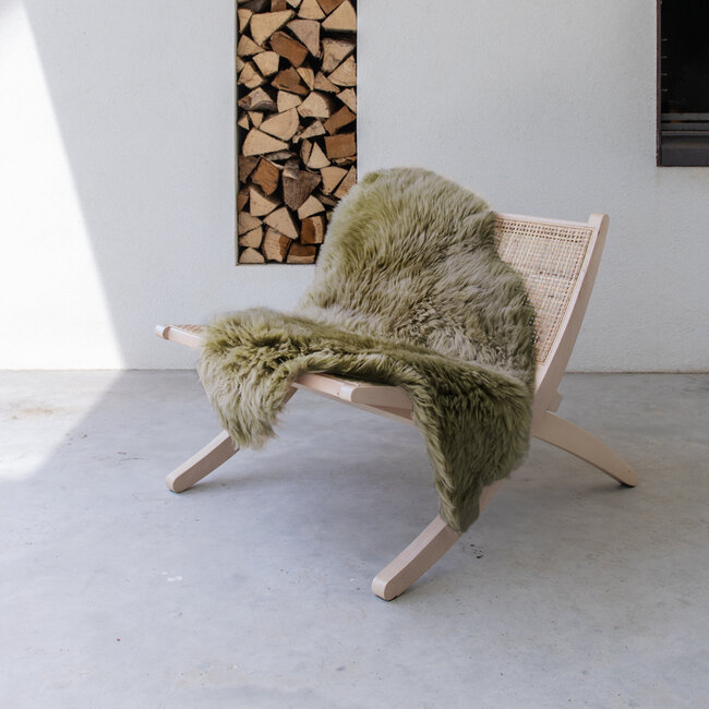 Mars & More schapenvacht ijsland olijfgroen 100-110cm