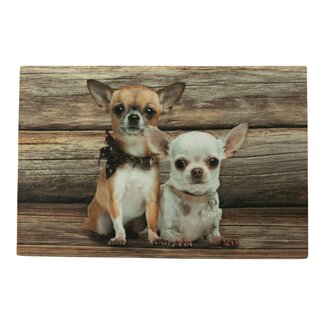 Mars & More deurmat hout chihuahuas 75x50cm