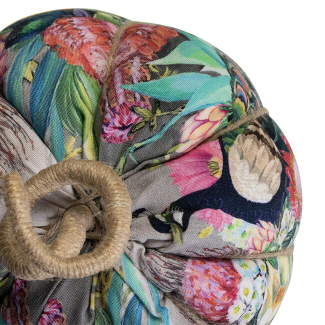 Mars & More handgemaakt decoratie fleury pompoen pauw bont large