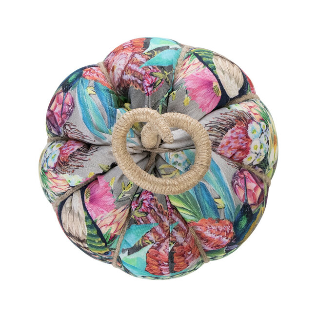 Mars & More handgemaakt decoratie fleury pompoen pauw bont small