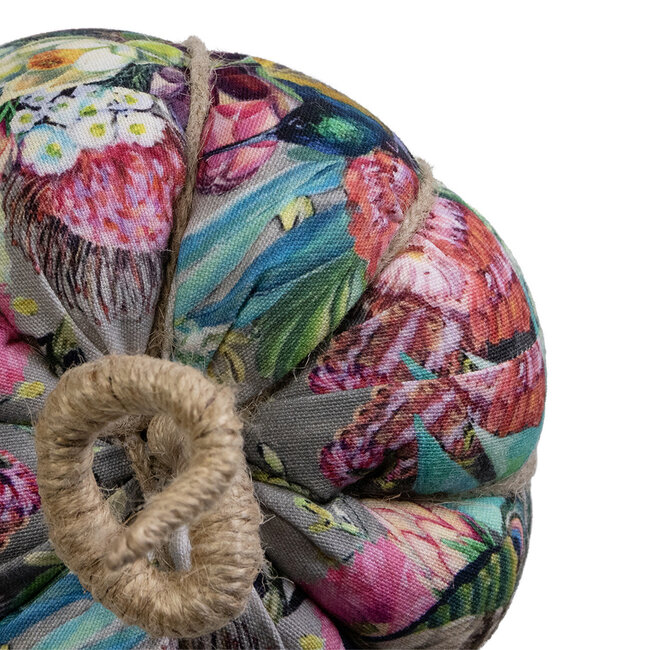 Mars & More handgemaakt decoratie fleury pompoen pauw bont small