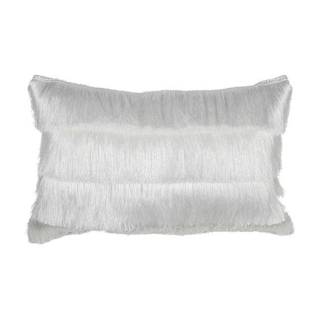 Mars & More half kussen franjes wit 30x50cm