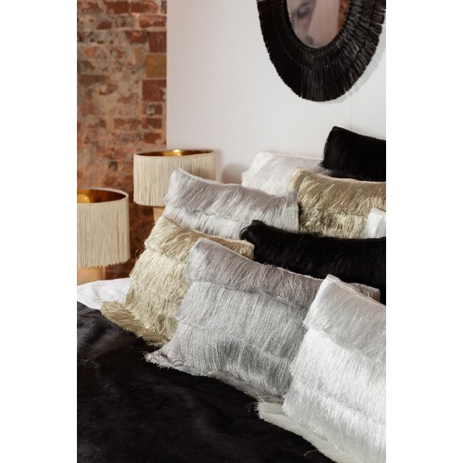 Mars & More kussen franjes goud 45x45cm