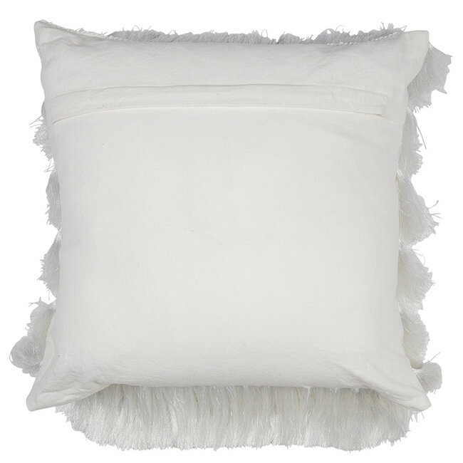 Mars & More kussen franjes wit 45x45cm