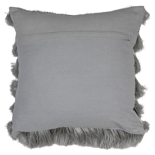 Mars & More kussen franjes zilver 45x45cm