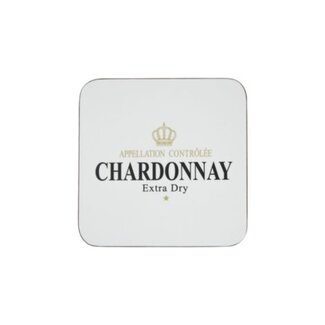 Mars & More onderzetter wijn chardonnay wit 10x10cm (6)