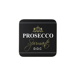 Mars & More onderzetter wijn prosecco zwart 10x10cm (6)