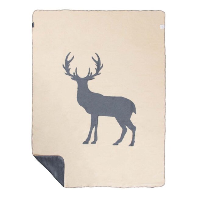 Mars & More plaid staand hert 130x180cm