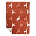 Mars & More plaid hert all over roest 150x200cm