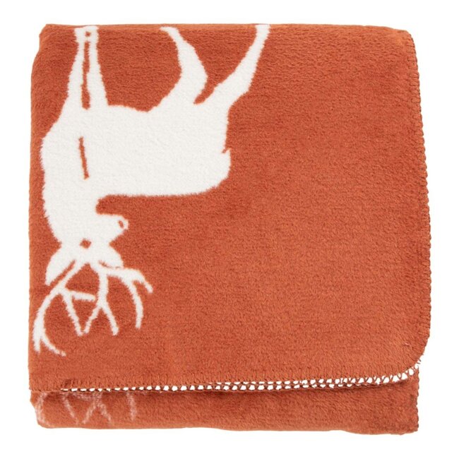 Mars & More plaid hert all over roest 150x200cm