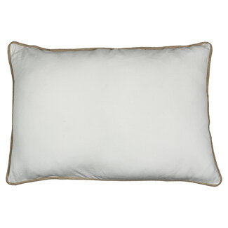 Mars & More kussen wit met jute bies 40x60cm*