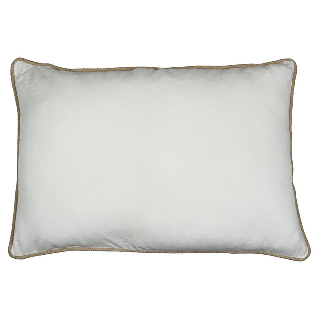 Mars & More kussen wit met jute bies 40x60cm*