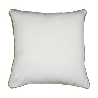 Mars & More kussen wit met jute bies 45x45cm*