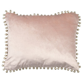 Mars & More half kussen fluweel pom pom blush pink 35x45cm*