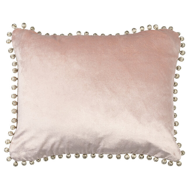 Mars & More half kussen fluweel pom pom blush pink 35x45cm*
