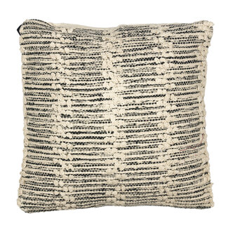 Mars & More *kussen katoen wol streep grijs/wit 40x40cm*